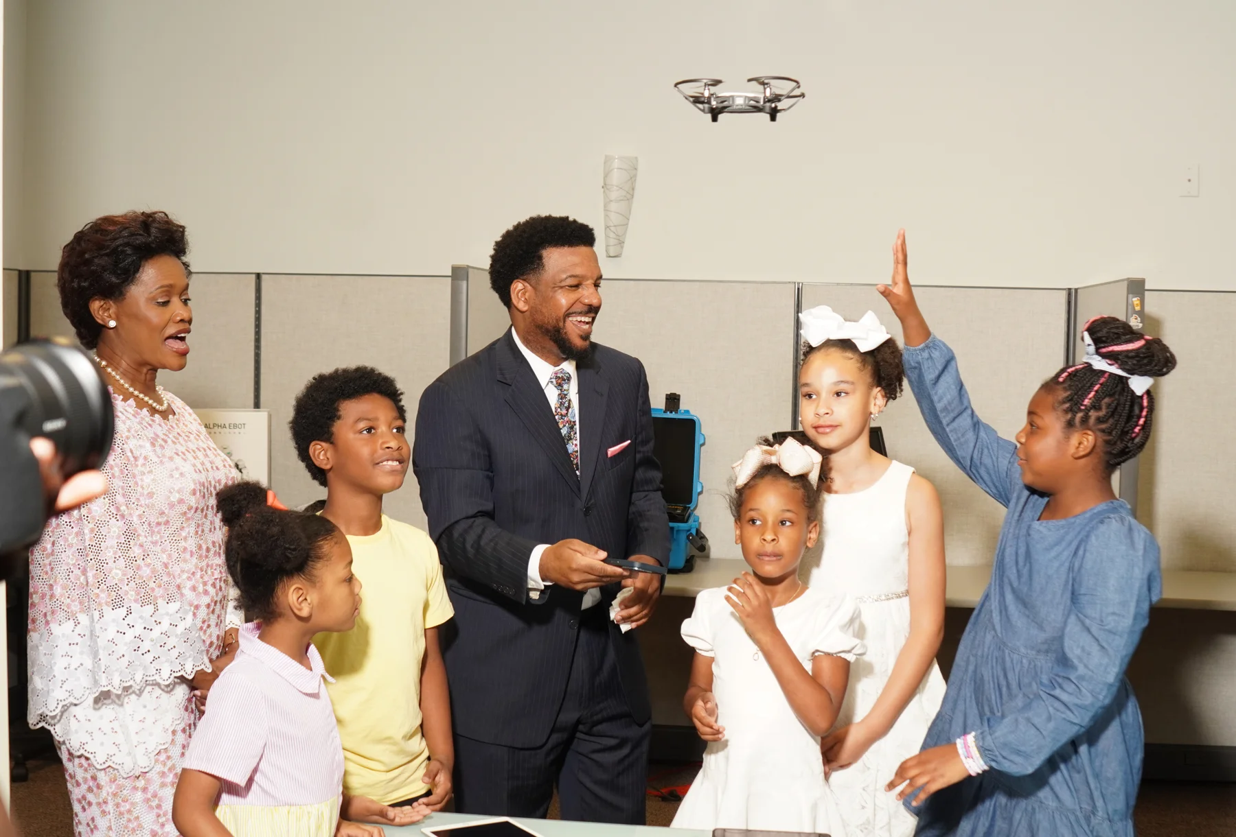 Wiley helping children explore drones